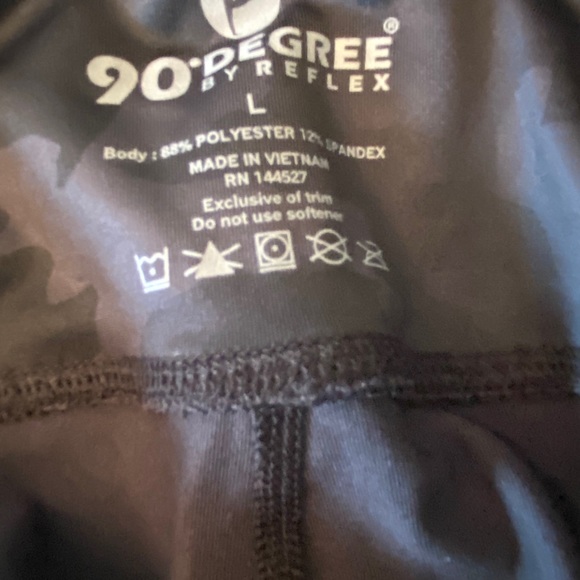 90 Degree by Reflex Work Out Leggings Camo NWOT L - Picture 4 of 8